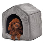 Cheap House Multifuctional House Shape Dog House Nest With Mat Foldable Pet Dog Bed Cat Bed House For Small Medium Dogs Houses, Kennels & Pens GreatmyPet gray L 