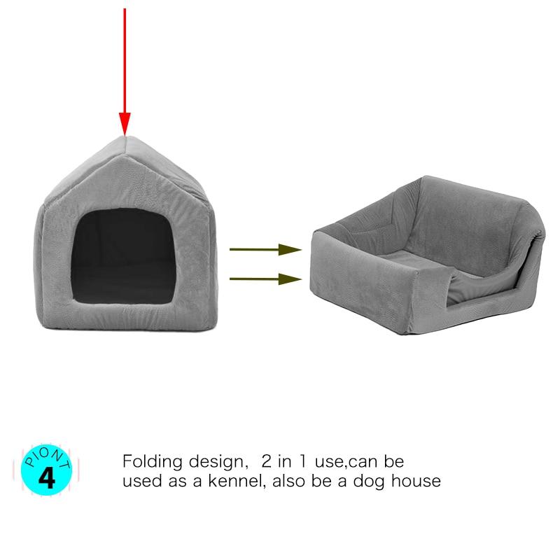 Cheap House Multifuctional House Shape Dog House Nest With Mat Foldable Pet Dog Bed Cat Bed House For Small Medium Dogs Houses, Kennels & Pens GreatmyPet 