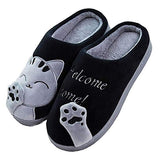 Cartoon Cat Slippers GreatmyPet Black 36-37 