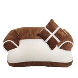 Velvet Sofa Bed For Pet Houses, Kennels & Pens GreatmyPet Brown 60x40 cm 