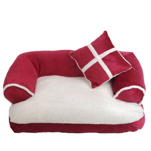 Velvet Sofa Bed For Pet Houses, Kennels & Pens GreatmyPet Rose Red 60x40 cm 