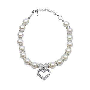 Dog Collar Heart Pendant. Special Edition. Dog Accessories GreatmyPet White L 