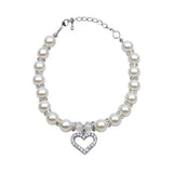 Dog Collar Heart Pendant. Special Edition. Dog Accessories GreatmyPet White L 