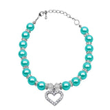 Dog Collar Heart Pendant. Special Edition. Dog Accessories GreatmyPet Blue L 