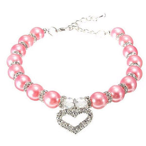 Dog Collar Heart Pendant. Special Edition. Dog Accessories GreatmyPet Pink L 