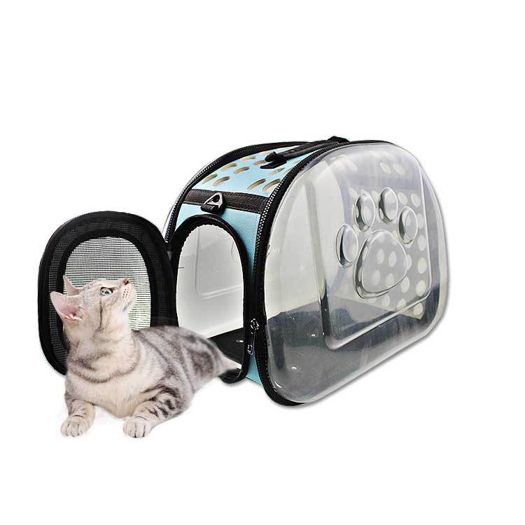 Transparent Pet Travel Carrier Bag. New Collection! Dog Carriers GreatmyPet Blue 42x38x32cm 