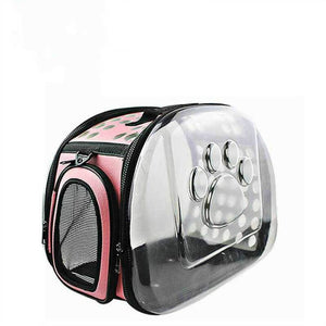 Transparent Pet Travel Carrier Bag. New Collection! Dog Carriers GreatmyPet Pink 42x38x32cm 