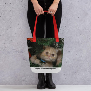 Custom Photo - Pet printed Tote bag GreatmyPet Red 