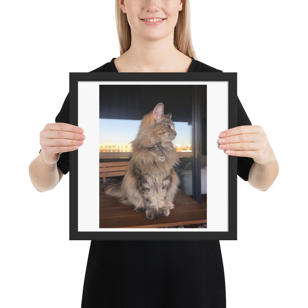 Custom Photo - Pet Framed poster GreatmyPet Black 14×14