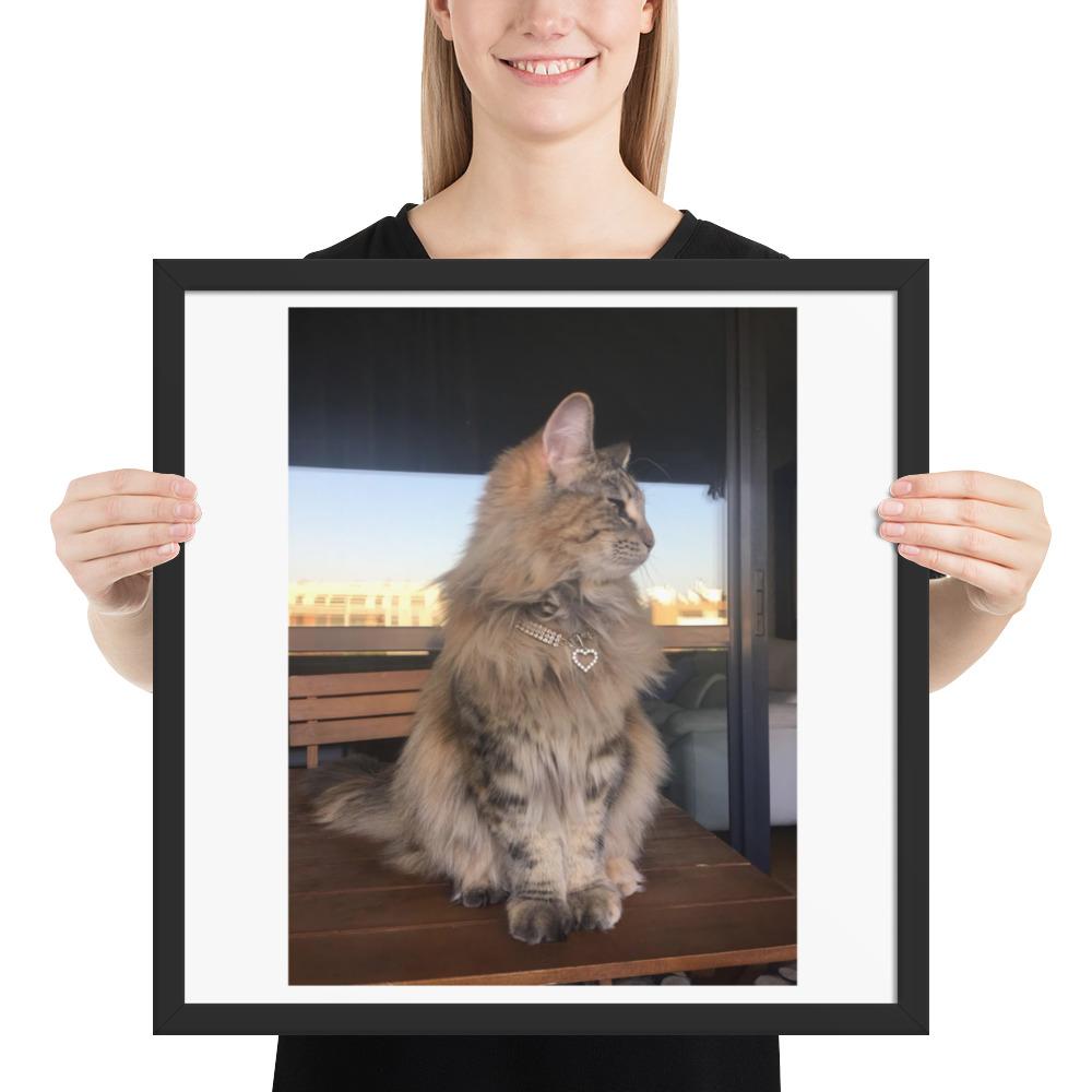 Custom Photo - Pet Framed poster GreatmyPet Black 18×18