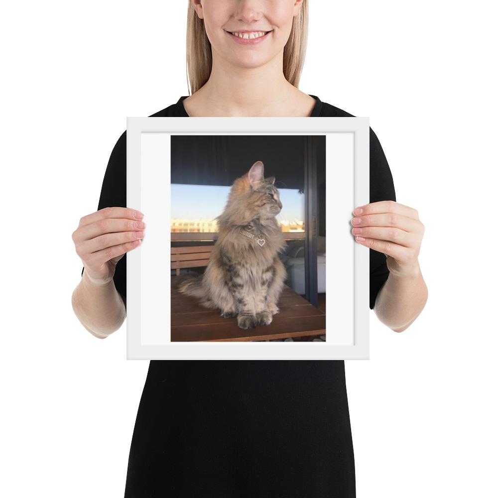 Custom Photo - Pet Framed poster GreatmyPet White 12×12