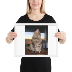 Custom Photo - Pet Framed poster GreatmyPet White 12×16