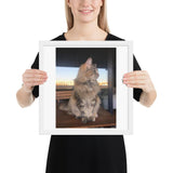 Custom Photo - Pet Framed poster GreatmyPet White 14×14
