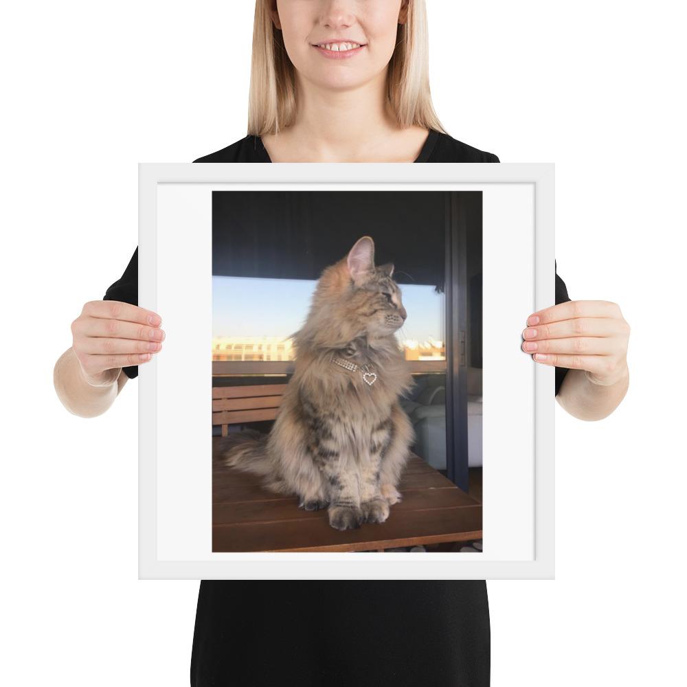 Custom Photo - Pet Framed poster GreatmyPet White 16×16