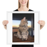 Custom Photo - Pet Framed poster GreatmyPet White 18×18