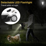 Dog leash with LED Flashlight + Bag Dispenser Dog Accessories GreatmyPet 