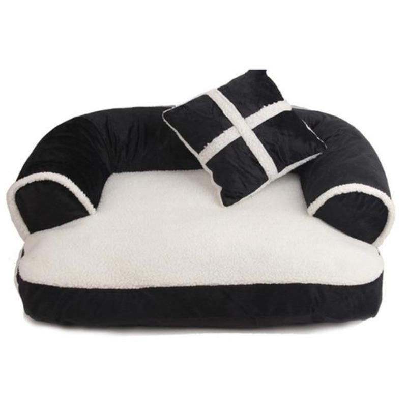 Velvet Sofa Bed For Pet Houses, Kennels & Pens GreatmyPet Black 60x40 cm 