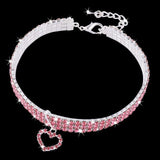 Pet Crystal Collar. One Of A Kind Collars GreatmyPet Pink Heart L 30CM China