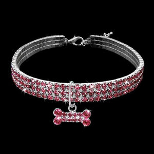 Pet Crystal Collar. One Of A Kind Collars GreatmyPet Red Bone L 30CM China