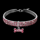 Pet Crystal Collar. One Of A Kind Collars GreatmyPet Red Bone L 30CM China