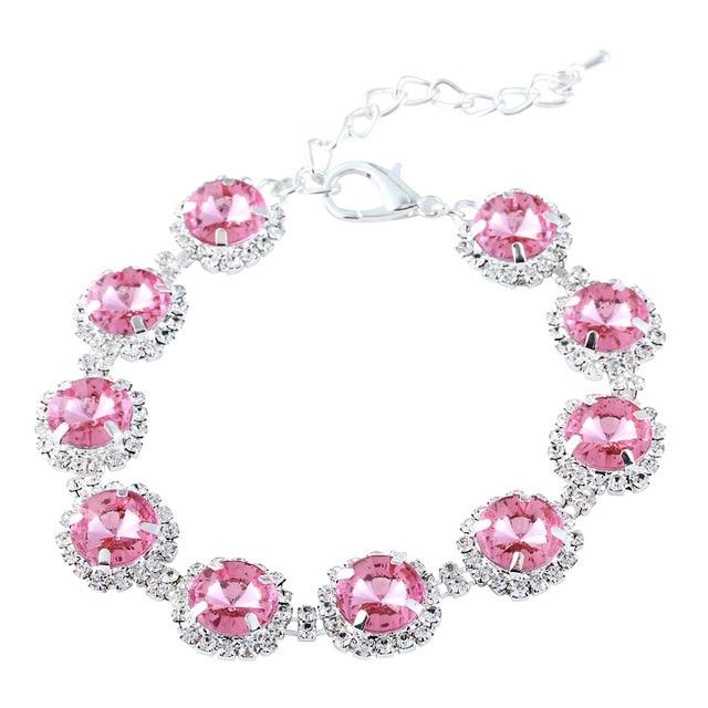 Choker Style Rhinestone Pearl Collar For Pet Pet Necklace GreatmyPet Gem Pink L 30CM Outside US