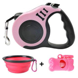 LuckyLeash-Leash with Built-in Water Bottle GreatmyPet Pink 5 M 