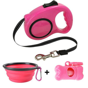 LuckyLeash-Leash with Built-in Water Bottle GreatmyPet Pink 2 5 M 
