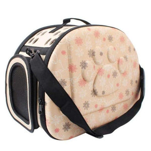 Pet Travel Bag Folding Carrier Cage Collapsible. Dog Carriers GreatmyPet Beige 