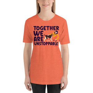 Together we are T-Shirt GreatmyPet Heather Orange S 
