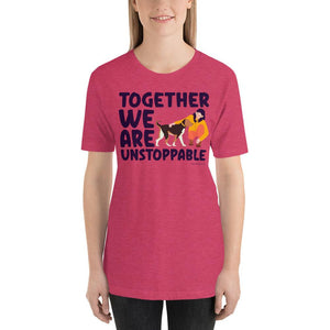 Together we are T-Shirt GreatmyPet Heather Raspberry S 