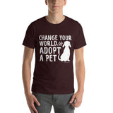 Change Your World T Shirt GreatmyPet Oxblood Black S 