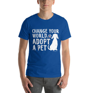 Change Your World T Shirt GreatmyPet True Royal S 